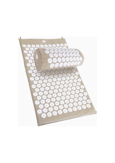 Bon Eco Organik Keten Mat Ve Karabuğday Yastık Seti, Doğal Destek Ve Konfor Bej 74 X 41
