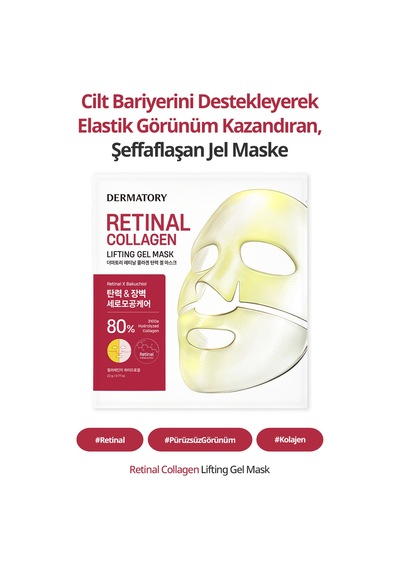 Yaşlanma Karşıtı Şeffaflaşan Kolajen Jel Maske Dermatory Retinal Collagen Lifting Gel Mask