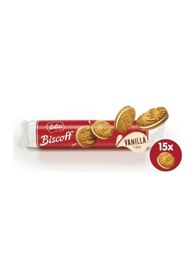 Lotus Biscoff Vanilya 150 Gr Sandwich Karamelize Bisküvi Arasında Vanilya Kremalı Lezzet