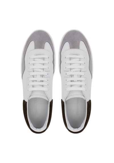 Tamer Tanca Erkek Hakiki Deri Beyaz/taş Süet Sneakers & Spor Ayakkabı 1111 10125 Erk Ayk Y25 Off Whıte/tas Suet Beyaz