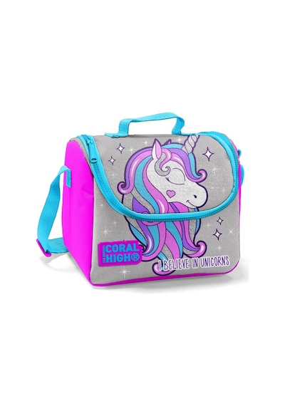 Coral High Pembe Unicorn Desenli Termoslu Beslenme Çantası - Kız