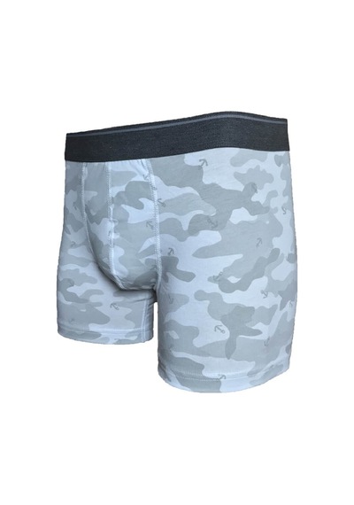 Blackspade Erkek Pamuklu Boxer - Gri Kamuflaj Gri