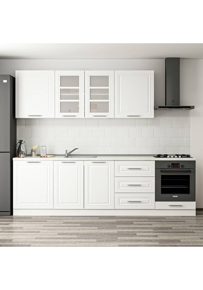 Minar 270 Cm Mebran C Mutfak Dolabı Beyaz 270-Mcb3 Beyaz