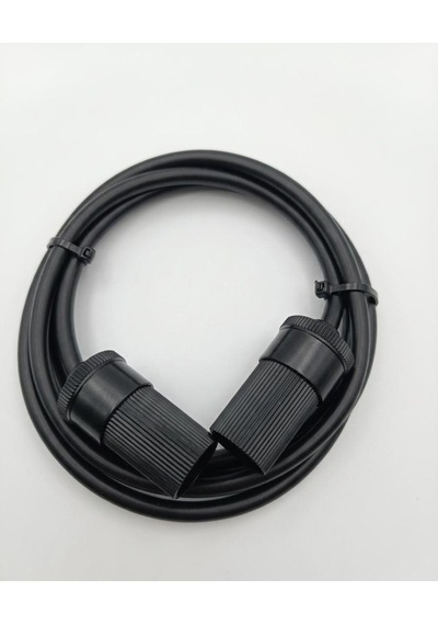 Araç Çakmaklık Uzatma Kablosu Dişi+dişi 12-24 Volt 16 Amper 2 X1 Mm Ttr Bakır 5 Mt-siyah