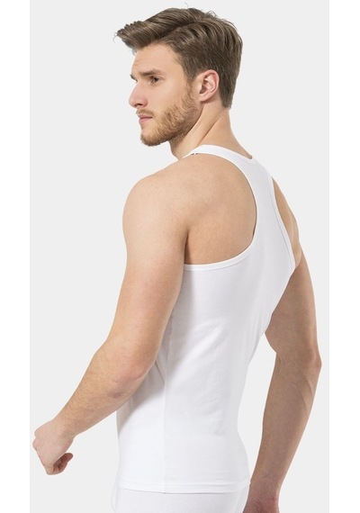 Türen Erkek Halter Yaka Likralı Spor Atlet 171/beyaz 001