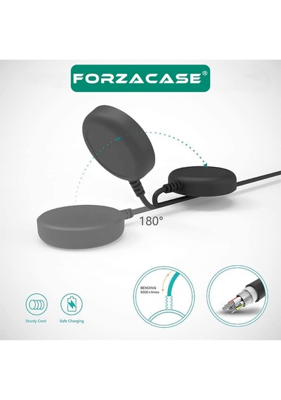 Forzacase Samsung Galaxy Uyumlu Watch 6 Serileri İçin Type-c Manyetik Şarj Kablosu - Fc017 Siyah
