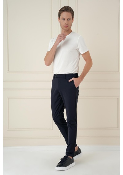 Efor Comfort Fit Beli Lastikli Esnek Casual Lacivert Pantolon P 1173 Lacivert