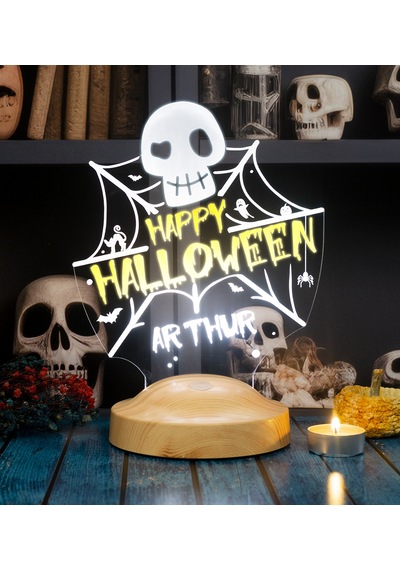 Cadılar Bayramı Halloween Hediyesi, Happy Halloween Led Lamba