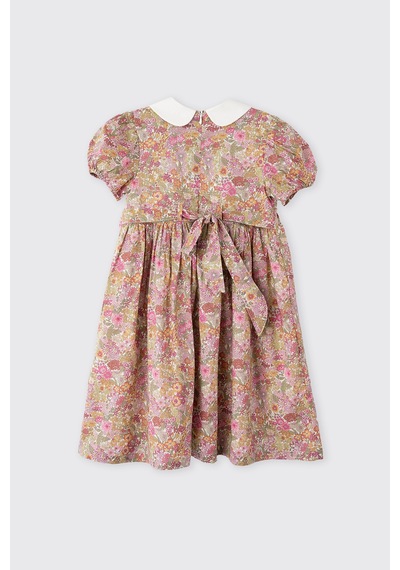 Panço Liberty Kumaş Çiçek Desenli Kız Çocuk Elbise 5621gk26008 Pembe