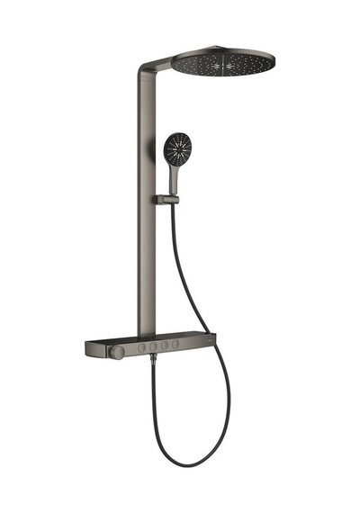 Rainshower Aqua Pure Duvara Monte Termostatik Bataryalı Duş Sistemi Br.hard Graphite 100961a Metalik
