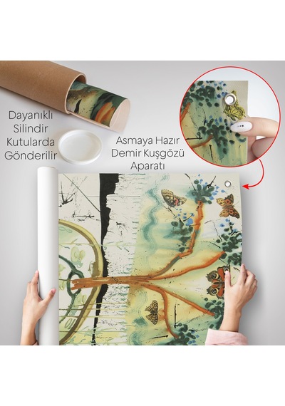 Salvador Dali - Alice Harikalar Diyarında Çılgın Bir Çay Partisi Duvar Örtüsü-7392