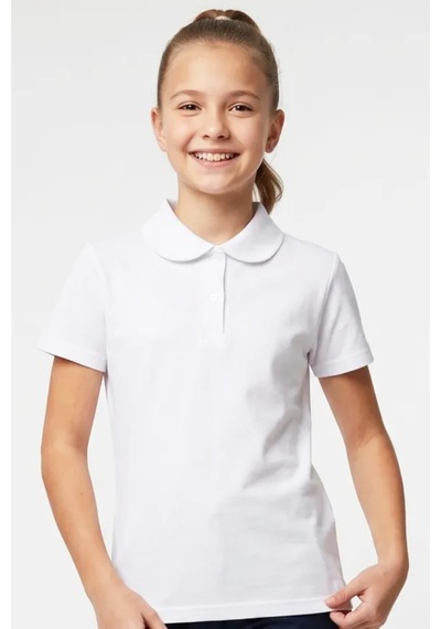 Modanino Kız Çocuk 2'li T-shirt %100 Pamuk Ve Okul Tarz 5-16 Yaş 12723at Beyaz