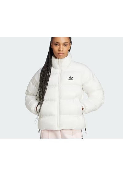 Adidas Beyaz Adicolor Dolgulu Kadın Kısa Mont Jd0421