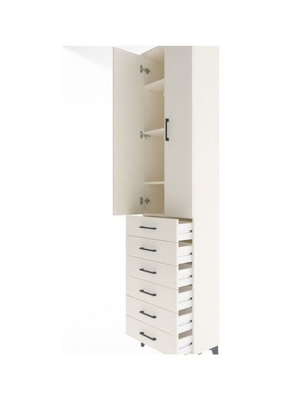 Arges Dolap 4 Raflı 6 Çekmeceli 2 Kapaklı 60x30x243 Aytaşı-ay... Aytaşı