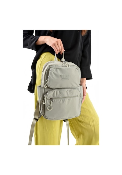 Baginn Unisex Sırt Çantası Paraşüt Kumaş Hafif Çok Cepli Yağmur İtici Kumaş 34 24 Cm 571 Collection Bej
