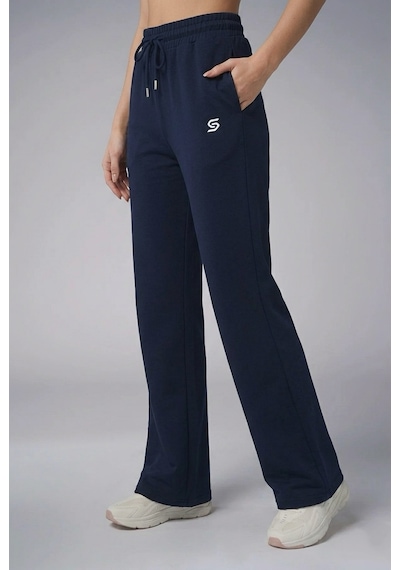Sapeur Kadın Soft Touch Comfort Fit Bol Paça Spor & Günlük Pantolon Lacivert