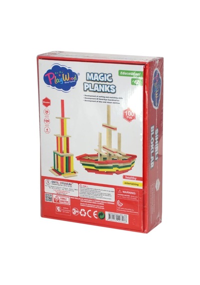 Ony-358Ahşap 100 Parça Sihirli  Bloklar