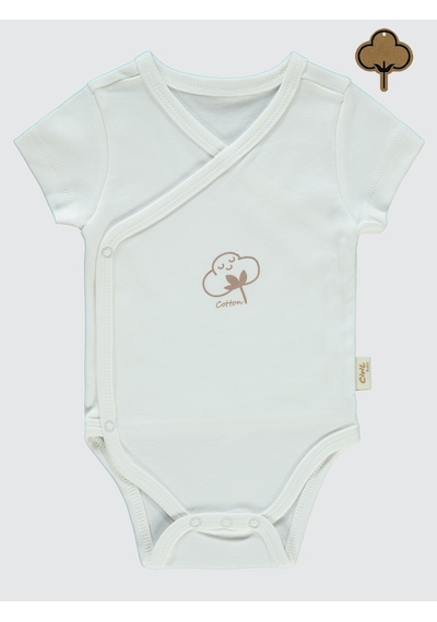 Civil Baby Bebek Organik Çıtçıtlı Badi 0-3 Ay Ekru Ekru