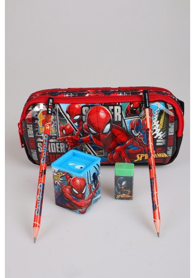 X Dekomus Lisanslı Spiderman Gamevers Collection Spiderman Kalem Çantası,2 Kurşun Kalem,silgi Ve Kalemtraş Altın