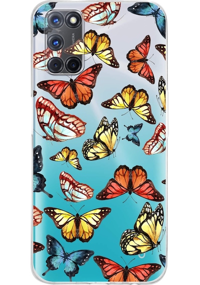 Oppo A52 İle Uyumlu Water Color 2 Kamera Korumalı Şeffaf Kılıf Şeffaf