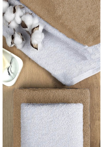 4 Lü Banyo Havlusu Takımı Soft Büyük Havlulu Pamuklu Havlu Seti 90x150 Cm Beyaz 001
