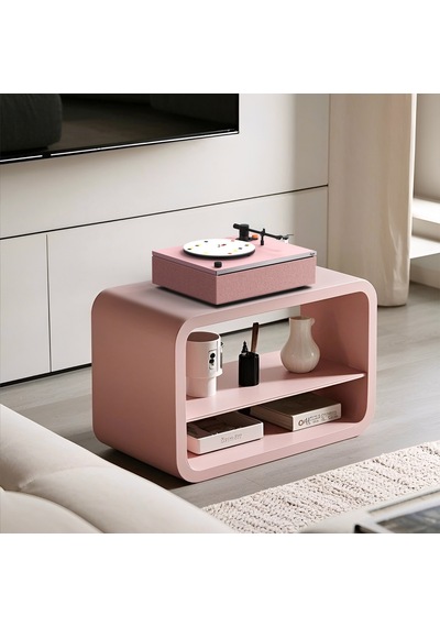 Hym s Lumi-s Pembe Dahili Bluetooth Hoparlörlü Retro Pikap Plakçalar