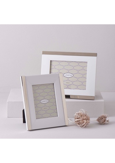 Linens Thick Çerçeve 10 x 15 CM Beyaz - Gümüş