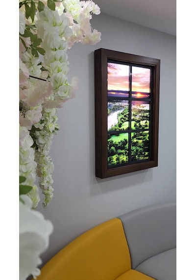Manzaralı Led Aydınlatmalı Sanal Pencere