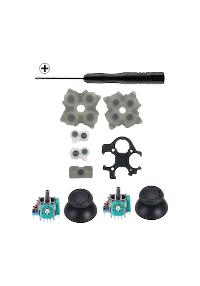 Ps5 Analog Motor Topuz İç Lastik Versiyon 3 Tamir Seti Ps5 Tornavida Playstation 5 Kol Tamiri Siyah