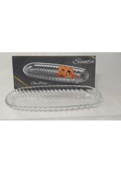 Kaveh Cam Sunum Tabak Santa Balık Sırtı Pl1258gcl 28 CM