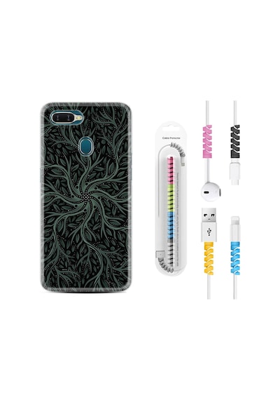 Oppo A5S Kılıf Kablo Koruyuculu Sarmaşıklar 1675