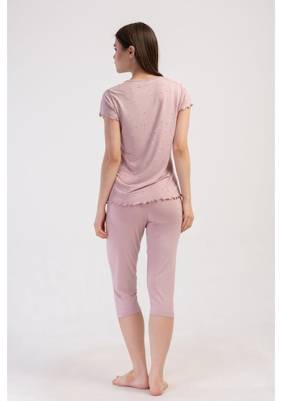 Yake Store Kadın Lyc Vıscon Xxl Kayık Yaka Fıyonklu Bıbılalı Kısa Kol Etegı Oval Kaprı Takım - Rosebloom Pembe Yake Store Kadın Lyc Vıscon Xxl Kayık Yaka Fıyonklu Bıbılalı Kısa Kol Etegı Oval Kaprı Takım - Rosebloom Pembe