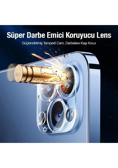 Ally Apple İphone Uyumlu 14 -14 Plus 3d Full Tempered Glass Cam Kamera Koruyucu- 5775