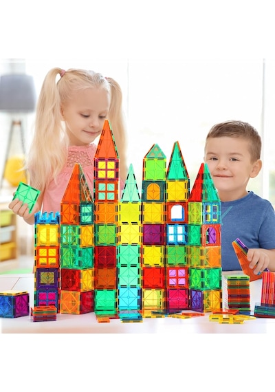 Montessori 3d Manyetik Yapı Taşları Çocuklar İçin Abs Çevre Dostu Mıknatıs Yapı Taşları