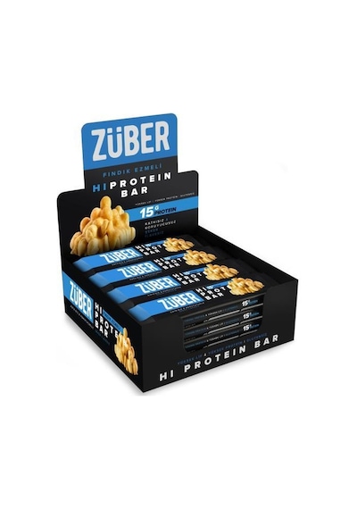 Züber Fındık Ezmeli Yüksek Protein Bar 12 x 45 G
