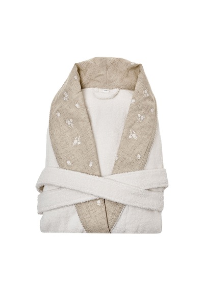 Rosabelle Linenza Bornoz S/m 115 Nakışlı Ekru