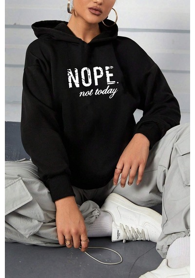 Uyguntarz Unisex Nope Baskılı Sweatshirt 1siyah