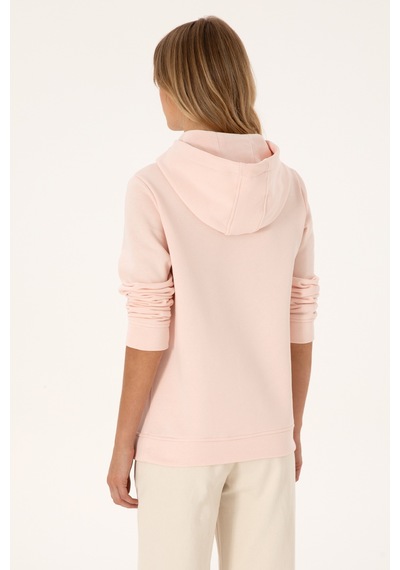 U.S. Polo Assn. Kadın Açık Pembe Kapüşonlu Sweatshirt 50320557-VR078