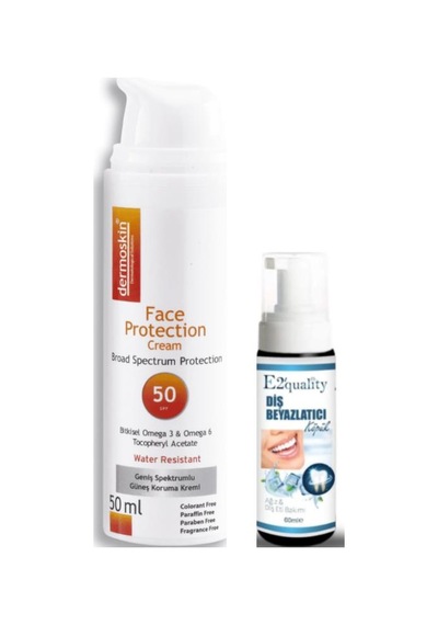 Dermoskin Face Protection Cream Spf 50 50 Ml - Diş Beyazlatıcı Köpük Hediye
