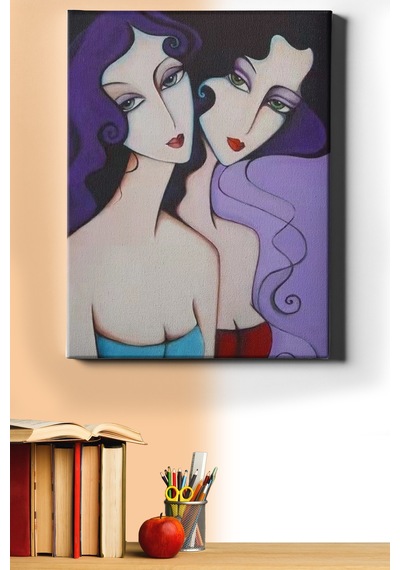 Webstyle Sayılarla Boyama Seti Kasnaklı Ikiz Kız Kardeş 50 X 65 Cm