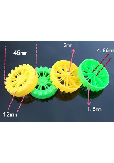 Plastik Tekerlek 16 Adet 8 Adet Mil Φ45 MM