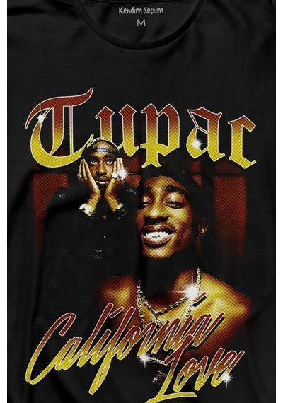 Tupac 2pac Shakur Rap Musicwest Coast 90s Rap Uzun Kollu Tişört Baskılı T-shirt 001