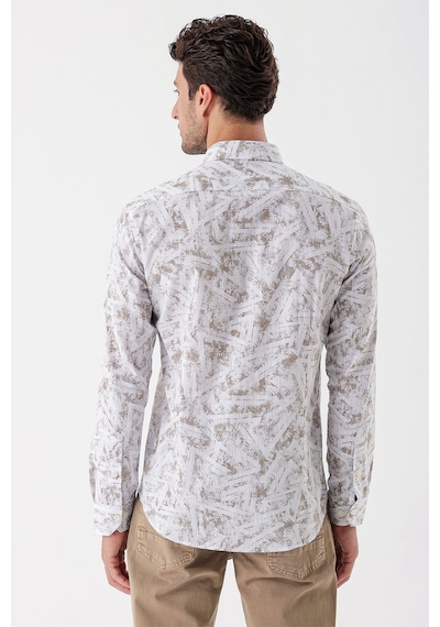 İmza Beyaz Uzun Kollu Baskılı Bez Ayağı Cepsiz Garnili Klasik Slim Fit Dar Kesim Gömlek 1004230229 Badem Beyaz İmza Beyaz Uzun Kollu Baskılı Bez Ayağı Cepsiz Garnili Klasik Slim Fit Dar Kesim Gömlek 1004230229 Badem Beyaz