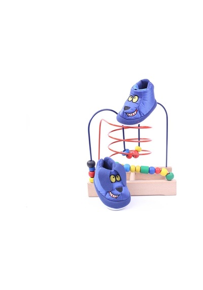 Dr Terlik 689 Erkek Çocuk Lacivert Emoji Desenli Ev-halı Ayakkabısı 001