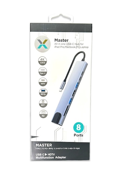 Dxim Dhu0005 All In One USB-Type-C Hub For iPad Pro - Apple Uyumlu MacBook - PC