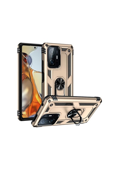 Xiaomi Mi 11t Pro 5g Kılıf Kamera Koruyucu Manyetik Standlı Tank Koruma Celikaksesuar Kırmızı