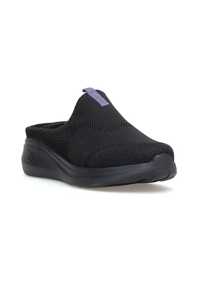 King Paolo K5221 Alabanda Kadın Memory Foam Sabo Terlik Siyah Siyah