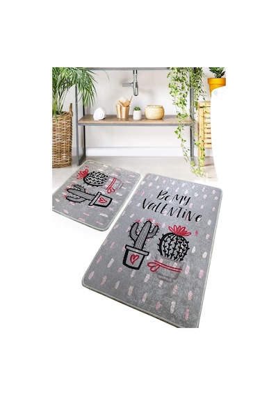 Chilai Home Valentine 2'li Set Banyo Halısı Djt Taş
