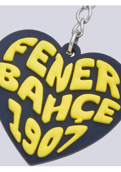 Fenerbahçe Sarı Lacivert Kalp Silikon Anahtarlık