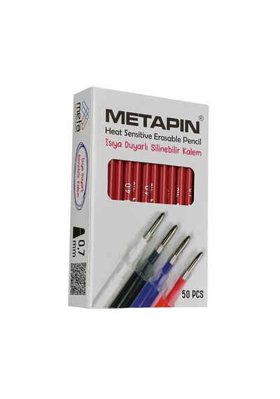 Metapin Isı İle Uçabilen Refill Kalem İçi Kırmızı 0.7 Mm 50 Adet